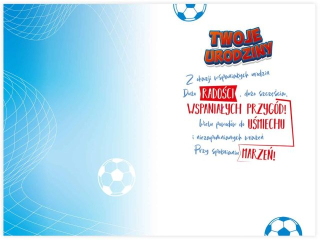 Kartka urodzinowa dla dziecka KZK B6 Nr 085, na 6 urodziny z Pi�karzem