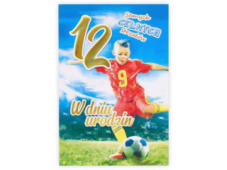 Kartka urodzinowa dla dziecka KZK B6 Nr 046, na 12 urodziny dla Ch�opca