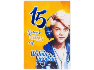Kartka urodzinowa dla dziecka KZK B6 Nr 057, na 15 urodziny dla Ch�opaka