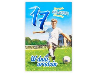 Kartka urodzinowa dla dziecka KZK B6 Nr 066, na 17 urodziny dla Ch�opaka