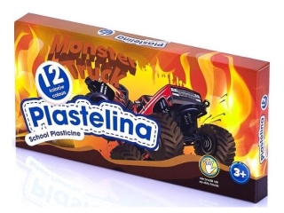 Plastelina szkolna Samochody 12 kolor�w  [opakowanie=5szt]