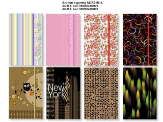 Brulion z gumk� A6 96k. KRESKA