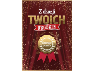 Kartka urodzinowa ARMIN STYLE GM-1302 "Najlepsze �yczenia"