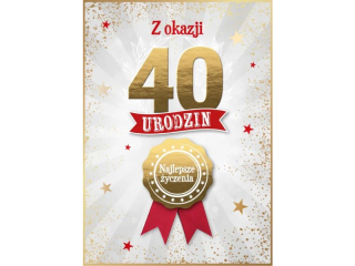 Kartka urodzinowa ARMIN STYLE GM-1292 "40"