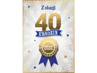 Kartka urodzinowa ARMIN STYLE GM-1293 "40"