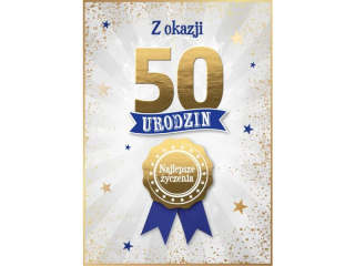 Kartka urodzinowa ARMIN STYLE GM-1295 "50"