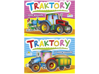 Kolorowanka KRZESIEK A4 16k.  Traktory i inne pojazdy mix