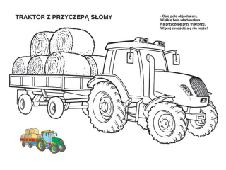 Kolorowanka KRZESIEK A4 16k.  Traktory i inne pojazdy mix