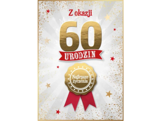 Kartka urodzinowa ARMIN STYLE GM-1296 "60"