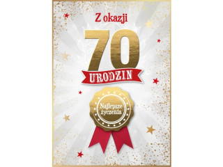 Kartka urodzinowa ARMIN STYLE GM-1298 "70"
