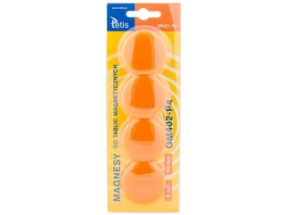 Magnesy do tablic TETIS pomara�czowe 40mm/4szt.
