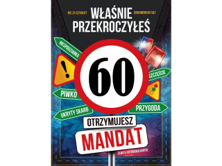 Kartka urodzinowa ARMIN STYLE GM-1273 "Przekroczy�e� 60 - Otrzymujesz Mandat"