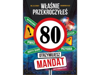 Kartka urodzinowa ARMIN STYLE GM-1277 "Przekroczy�e� 80 - Otrzymujesz Mandat"