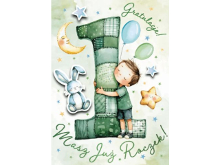 Kartka na roczek ARMIN STYLE GM-1255 dla Ch�opca