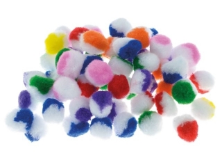 Pompony POM09 dwukolorowe