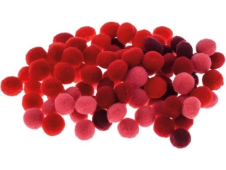 Pompony POM10 odcienie czerwonego 10 mm