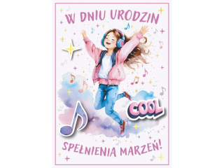 Kartka urodzinowa dla dzieci ARMIN STYLE GM-1258 dla Dziewczynki