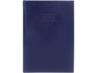 Kalendarz książkowy KRESKA A5 Info dzienny 2026 - granatowy