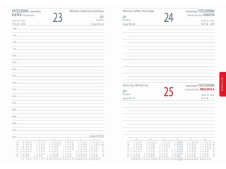 Kalendarz ksikowy KRESKA A5 Info dzienny 2026 - granatowy