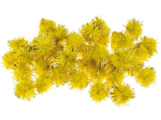 Pompony POM22 metaliczne 2 cm z�ote
