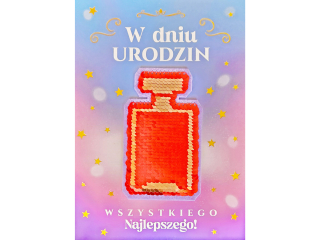 Kartka urodzinowa ARMIN STYLE CE-10 ruchome Cekiny, Perfumy