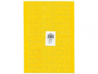 Litery samoprzylepne ART-DRUK  15mm ��te Helvetica 10 arkus