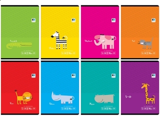 Zeszyt A5 16k. INTERDRUK BlackxBlue kolorowa linia