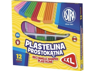 Plastelina ASTRA prostok�tna 12 kolor�w