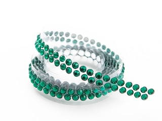 Kryszta�ki samoprzylepne na ta�mie DPCRAFT 0, 9m - zielone