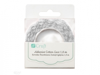 KORONKA BAWE�NIANA SAMOPRZYLEPNA 1,80 M - BIA�A