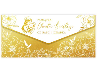 Kartka - koperta na pieniądze KZK PREMIUM nr.10 Pamiątka Chrztu Św. od Babci i Dziadka