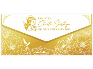 Kartka - koperta na pieniądze KZK PREMIUM nr. 8 Pamiątka Chrztu Św. od Ojca Chrzestnego