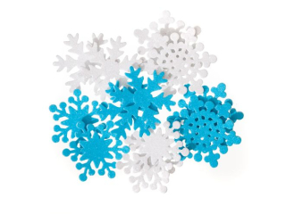 NAKLEJKI Z PIANKI BROKAT - �NIE�YNKI, 12 SZT.