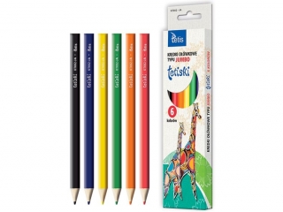 Kredki TETISKI tr�jk�tne  6 kolor�w 10mm