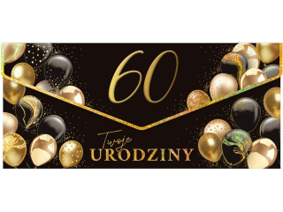 Kartka - koperta na pieniądze KZK PREMIUM nr. 4 Urodziny Glamour 60-tka
