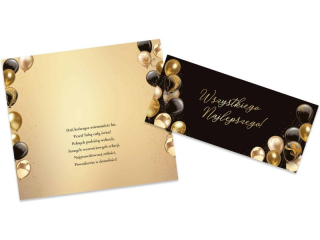 Kartka - koperta na pienidze KZK PREMIUM nr. 6 Urodziny Glamour 18-tka