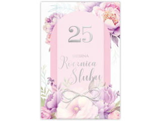 Kartka na Rocznicę Ślubu KZK B6 LUX nr. 5 25 Srebrna Rocznica Ślubu