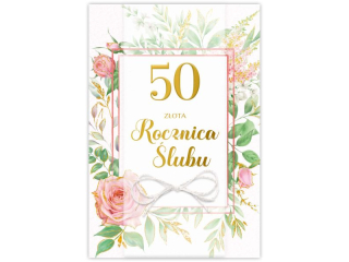 Kartka na Rocznicę Ślubu KZK B6 LUX nr.10 50 Złota Rocznica Ślubu