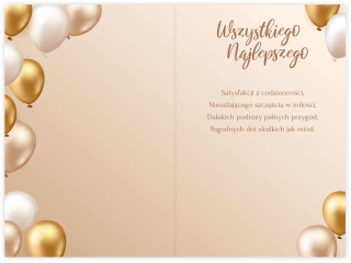 Kartka urodzinowa KZK B6 nr.22 Glamour 60-te