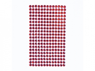 Kryszta�ki samoprzylepne DPCRAFT 6mm, 260 szt. - red