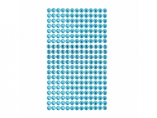 Kryszta�ki samoprzylepne DPCRAFT 6mm, 260 szt. - blue