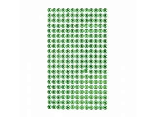 Kryszta�ki samoprzylepne DPCRAFT 6mm, 260 szt. - light green