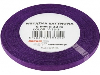 Wst��ka satynowa BREWIS 6mm/32m kolor 34