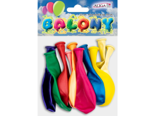 Balony ALIGA 23cm mix kolor�w op.10szt.