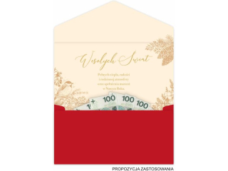 Koperta na pienidze KZK Boe Narodzenie DL nr.2 Rudzik