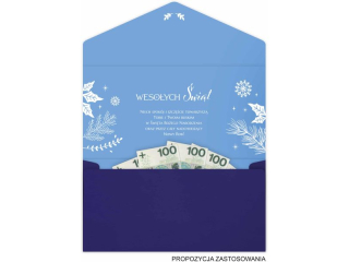 Koperta na pienidze KZK Boe Narodzenie DL nr.5 Zimowy ostrokrzew