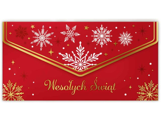 Koperta na pienidze KZK Boe Narodzenie DL nr.4 Patki niegu