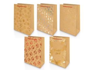 Torba prezentowa KZK A4 �WI�TA Kraft z�ocone