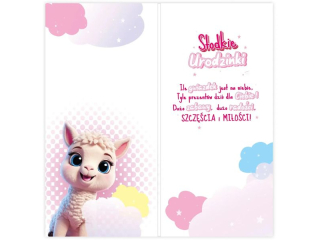 Kartka urodzinowa dla dziecka KZK DL nr19 "Ma�a Alpaka"