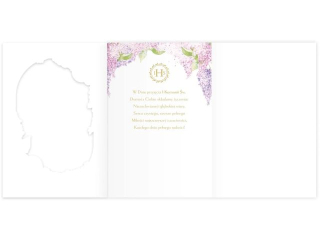 Kartka na Pierwsz� Komuni� KZK B6 LUX nr 14 z�ocona, t�oczona